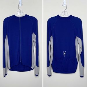 Ibex Merino Wool Zip Up Cycling Sweater Jersey Mens Long Sleeve Sweater Large